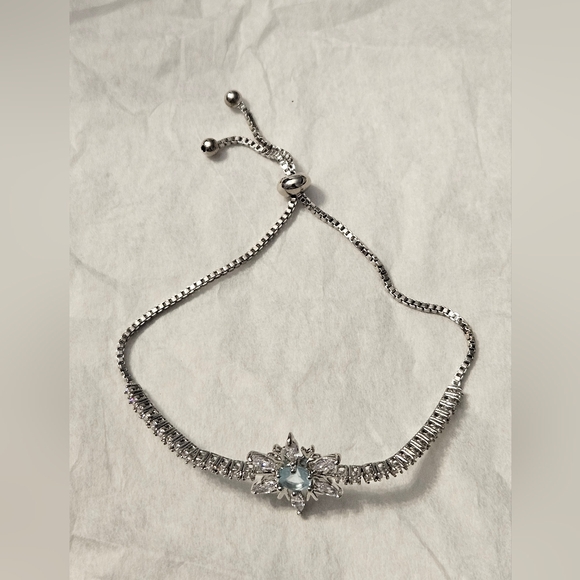 R.H. Macy's & Co. Fine Silver Diamond Star Tennis Bracelet - Picture 2 of 4